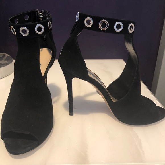Prada black suede sandal booties - Picture 1 of 8